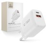 Tech-Protect NCA45W-GAN 2-Port USB-C / USB-A 45W Wall Charger - White Tech-Protect NCA45W-GAN 2-Port USB-C / USB-A 45W Wall Charger - White
