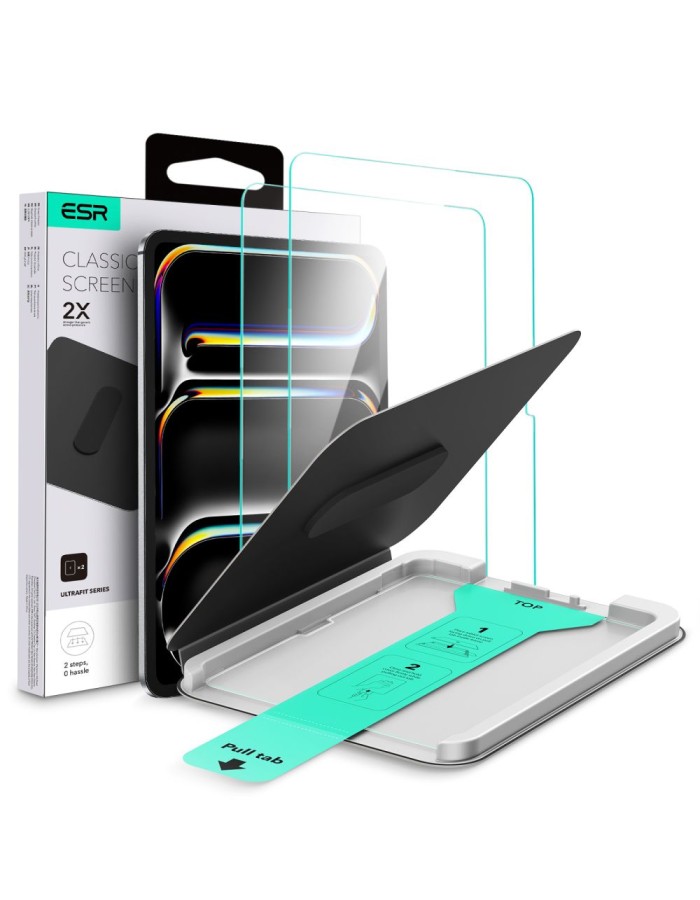 ESR UltraFit Tempered Glass 2-pack for iPad Pro 11” 5 / 6 / 2024-2025 ESR UltraFit Tempered Glass 2-pack for iPad Pro 11” 5 / 6 / 2024-2025