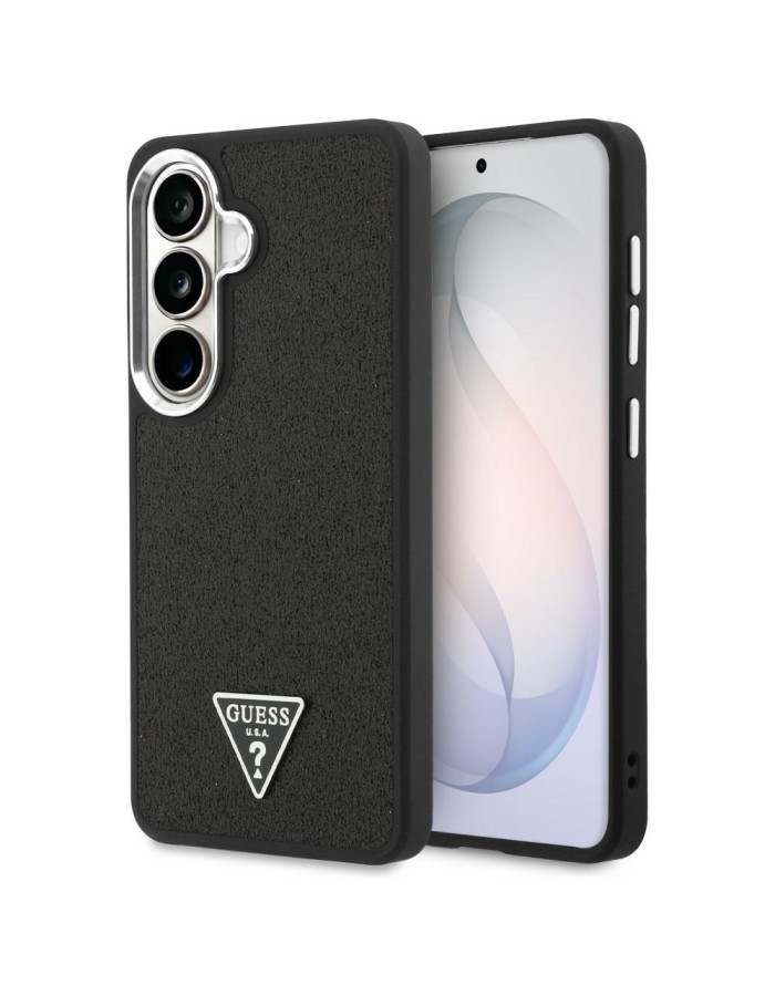 Guess Fixed Glitter Triangle MagSafe case for Samsung Galaxy S26+ - black