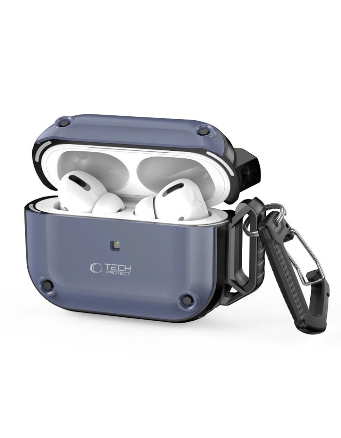 Tech-Protect Rough Hook Case with Carabiner for Apple AirPods Pro 1 / 2 - Blue Tech-Protect Rough Hook Case with Carabiner for Apple AirPods Pro 1 / 2 - Blue