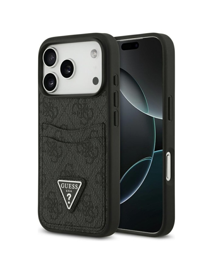 Guess 4G nauble Card Triangle case for iPhone 17 Pro - black Guess 4G nauble Card Triangle case for iPhone 17 Pro - black