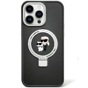 Karl Lagerfeld KLHMP13LHMRSKCK iPhone 13 Pro 6.1" black/black hardcase Ring Stand Karl&amp;amp;Choupette MagSafe