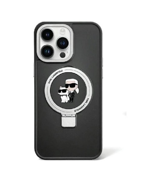 Karl Lagerfeld KLHMP13LHMRSKCK iPhone 13 Pro 6.1" black/black hardcase Ring Stand Karl&amp;amp;Choupette MagSafe