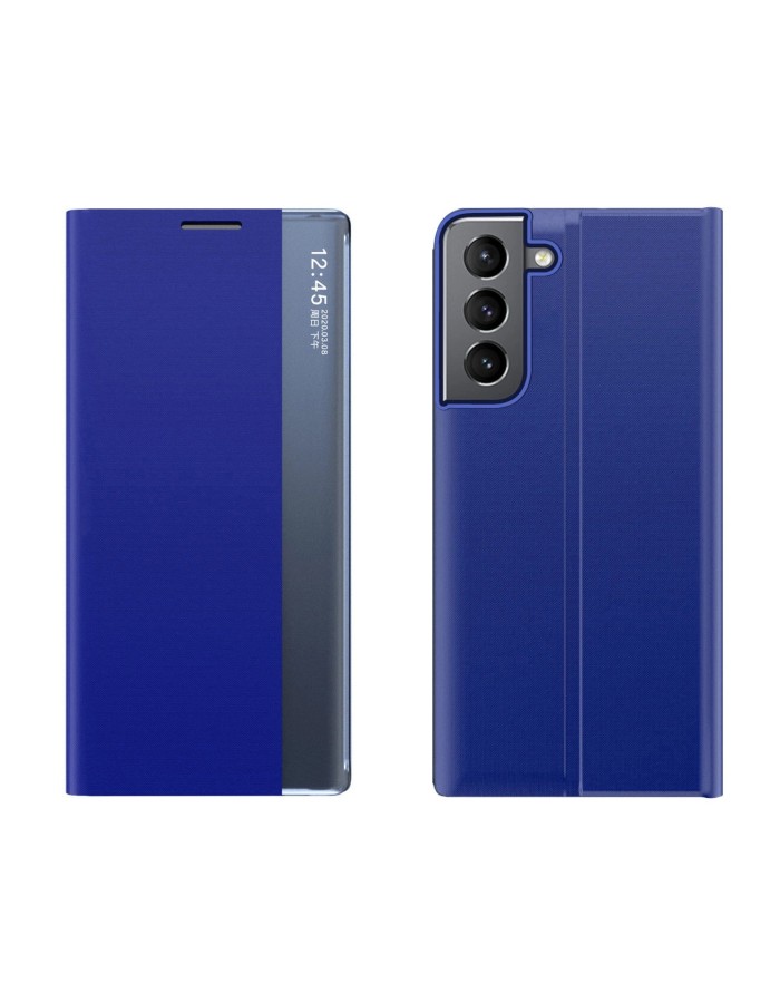 New Sleep Case for Samsung Galaxy S23 cover with flip stand blue