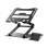 Wozinsky WRS-CPY75DSB Aluminum Laptop and Tablet Stand + Free Smartphone Stand - Black
