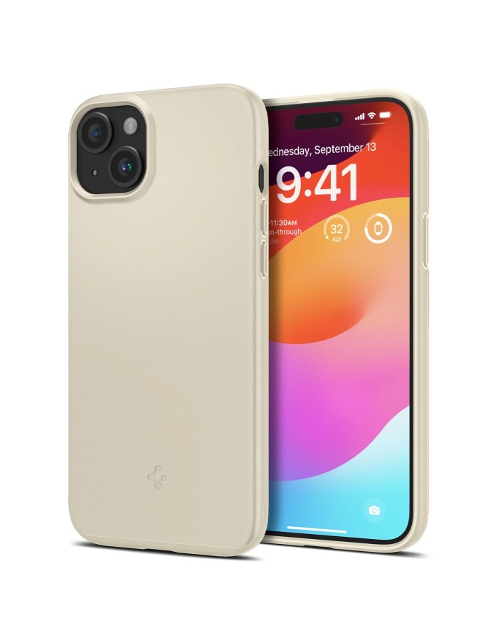 Spigen Thin Fit iPhone 15 Plus Case - Beige