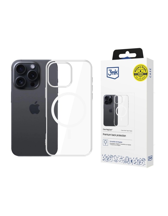 3mk Clear MagCase Case for Apple iPhone 16 Pro Max - Transparent