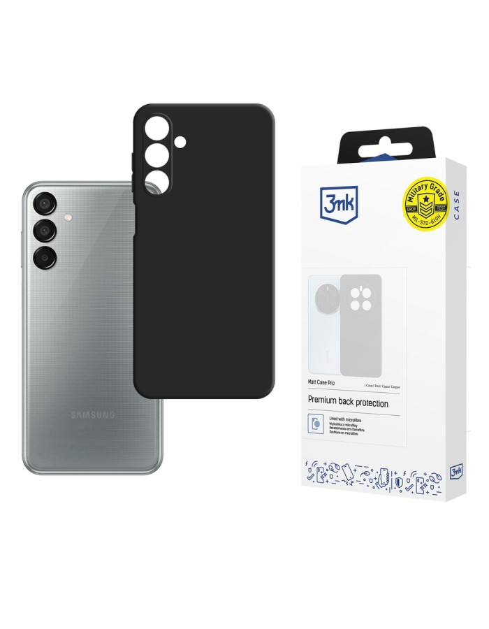 3mk Matt Case Pro for Samsung Galaxy M15 5G - Matte Black