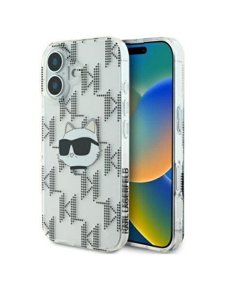 Karl Lagerfeld IML Choupette Head Electroplated iPhone 16 Case - Clear Karl Lagerfeld IML Choupette Head Electroplated iPhone 16 Case - Clear