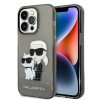 Karl Lagerfeld Glitter Karl&amp;amp;Choupette case for iPhone 14 Pro - black