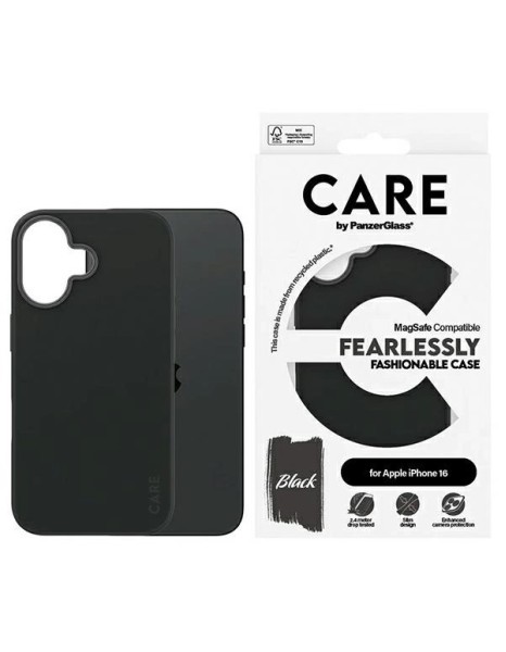 CARE by PanzerGlass Fashion Case iPhone 16 6.1" black/black MagSafe 1377 CARE by PanzerGlass Fashion Case iPhone 16 6.1" black/black MagSafe 1377