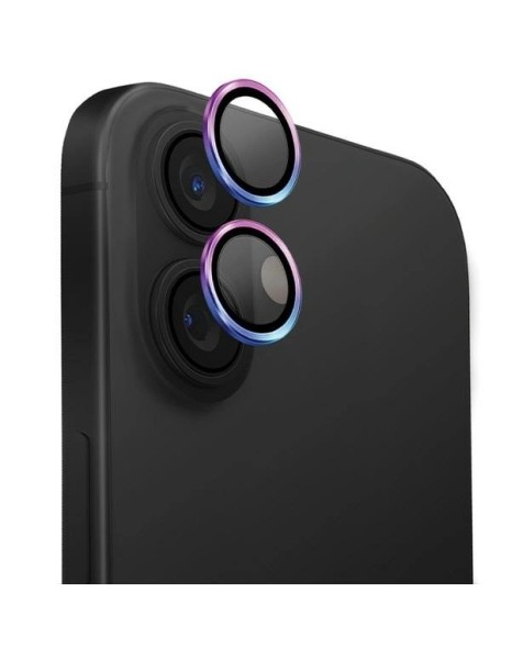 Uniq Optix Aluminum Camera Lens Protector with Applicator for iPhone 16 / iPhone 16 Plus - Iridescent Uniq Optix Aluminum Camera Lens Protector with Applicator for iPhone 16 / iPhone 16 Plus - Iridescent