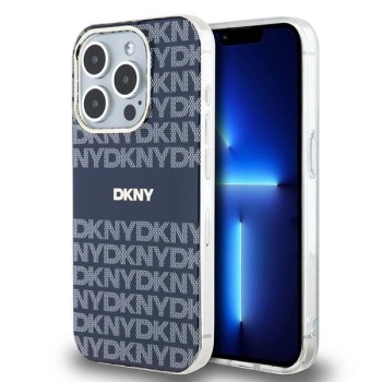 DKNY IML Mono &amp;amp; Stripe MagSafe case for iPhone 15 Pro Max - blue