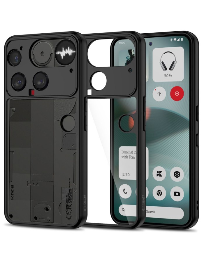 Tech-Protect MagMat Case for Nothing Phone 3 Black and Transparent Tech-Protect MagMat Case for Nothing Phone 3 Black and Transparent