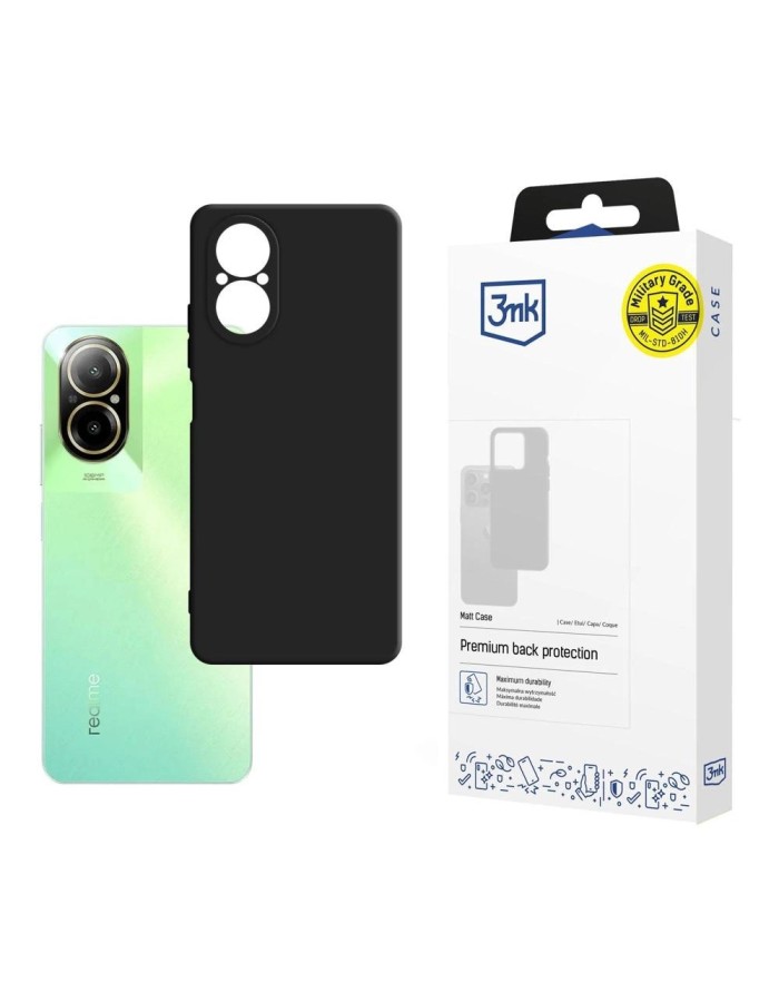 3mk Matt Case for Realme C67 - black