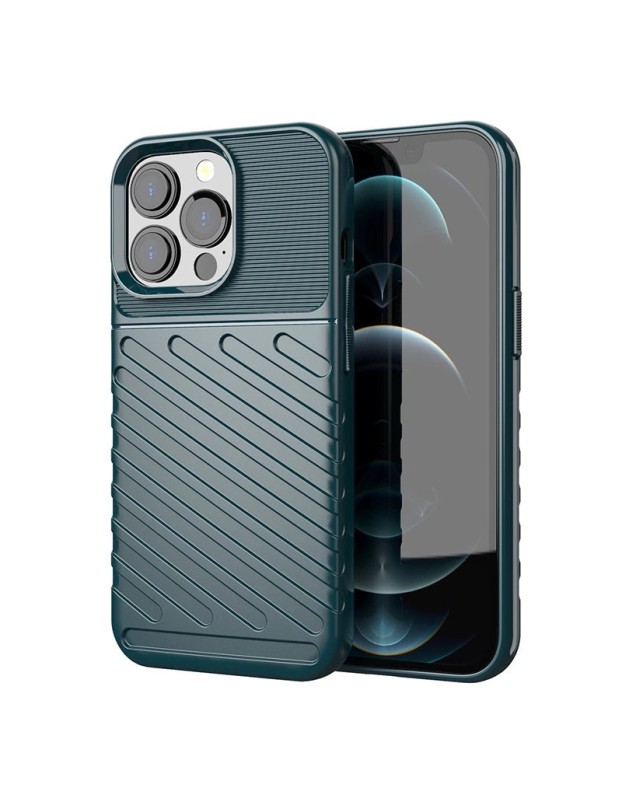 Thunder Case Flexible Tough Rugged Cover TPU Case for iPhone 13 Pro green Thunder Case Flexible Tough Rugged Cover TPU Case for iPhone 13 Pro green