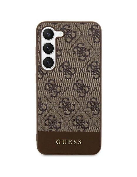 Guess 4G Stripe Collection case for Samsung Galaxy S24+ - brown