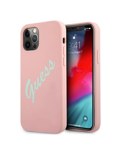 Guess GUHCP12MLSVSPG iPhone 12/12 Pro 6.1" rose green/green pink hardcase Silicone Vintage