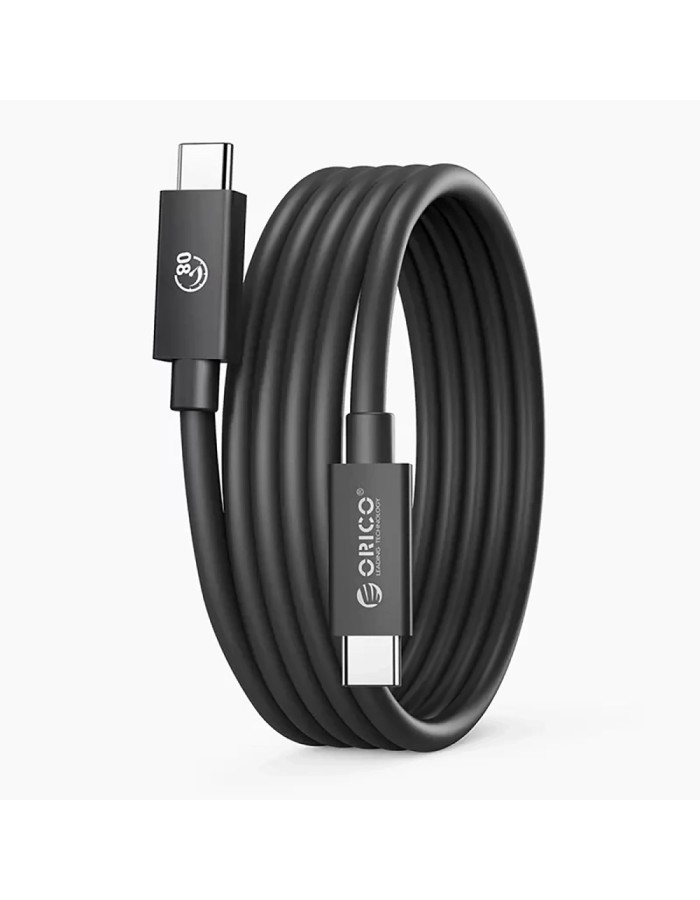 Orico USB4 Thunderbolt 5 Cable 80Gbps 240W USB-C to USB-C 1.5m - Black Orico USB4 Thunderbolt 5 Cable 80Gbps 240W USB-C to USB-C 1.5m - Black