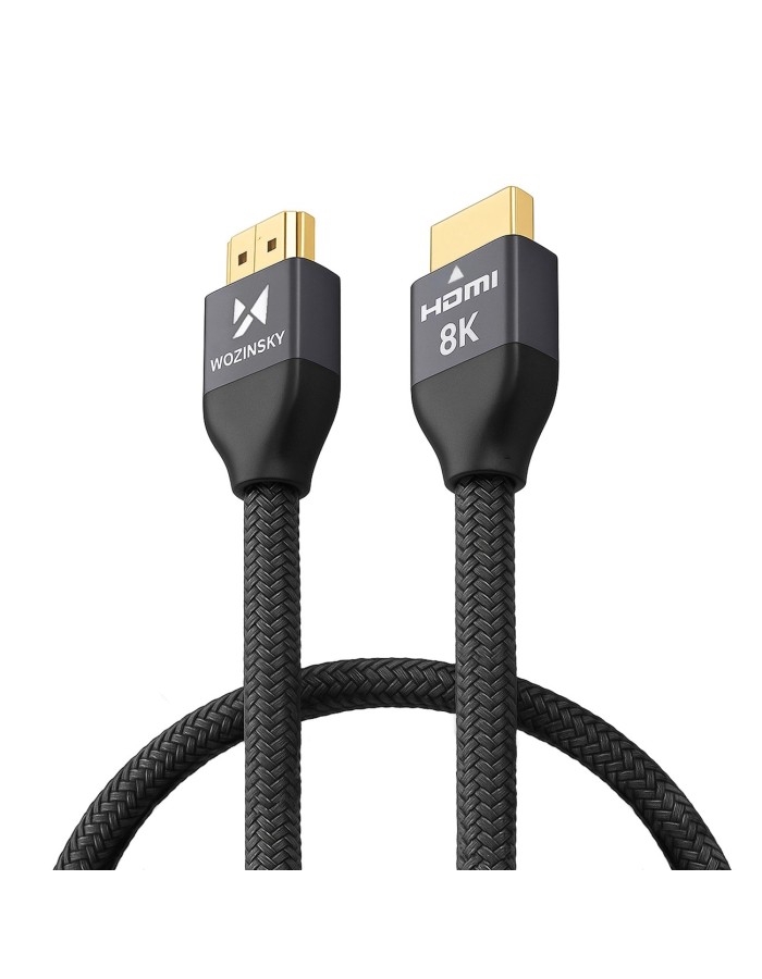 Wozinsky HDMI 2.1 Cable 8K 60 Hz 48 Gbps / 4K 120 Hz / 2K 144 Hz 1 m Silver (WHDMI-10)