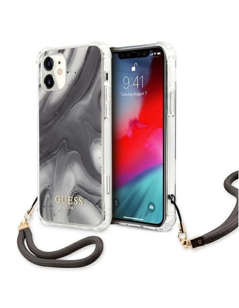 Guess GUHCP12SKSMAGR iPhone 12 mini 5.4" grey/grey hardcase Marble Collection