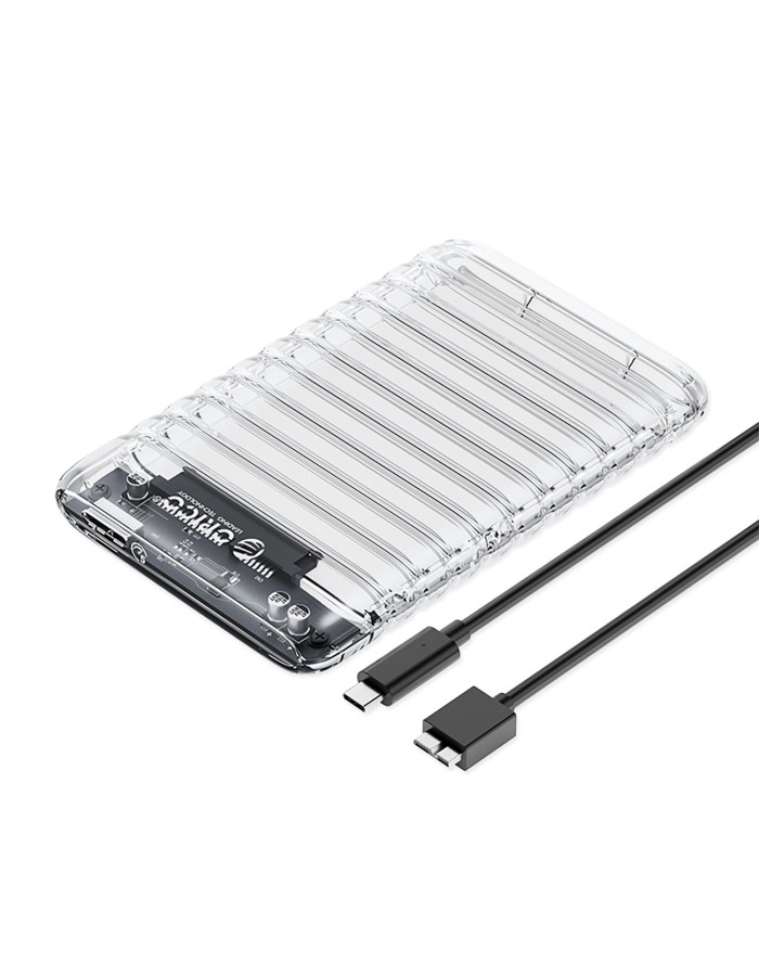 Orico 2139U3-V1 2.5" HDD/SSD USB Micro-B 5Gb/s Disk Drive - Transparent