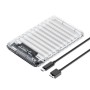 Orico 2139U3-V1 2.5" HDD/SSD USB Micro-B 5Gb/s Disk Drive - Transparent
