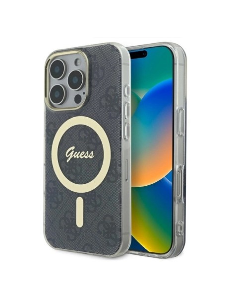 Guess IML 4G MagSafe Case for iPhone 16 Pro Max - Black Guess IML 4G MagSafe Case for iPhone 16 Pro Max - Black