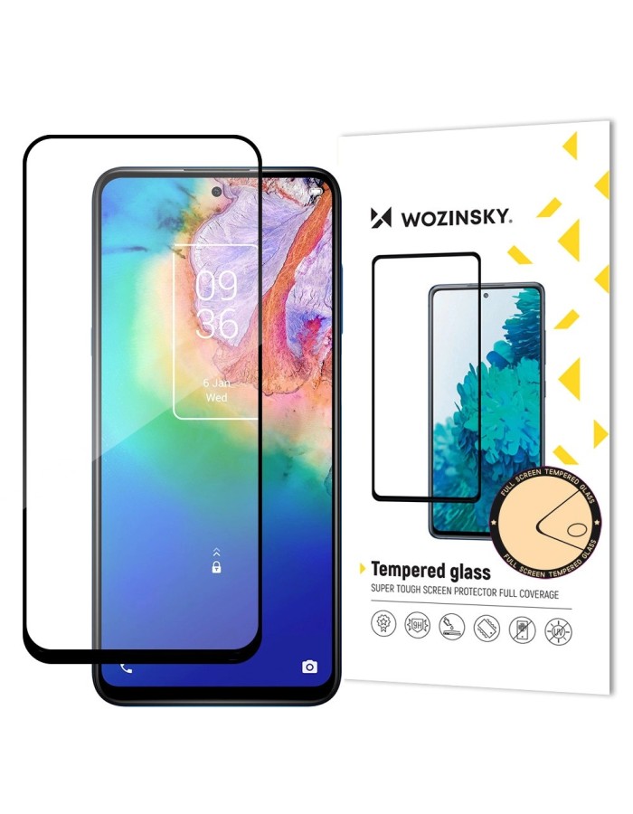 Wozinsky Super Tough Full Glue Tempered Glass Full Screen With Frame Case Friendly TCL 20 5G Black Wozinsky Super Tough Full Glue Tempered Glass Full Screen With Frame Case Friendly TCL 20 5G Black