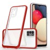 Clear 3in1 case for Samsung Galaxy A03s (166) frame gel cover red Clear 3in1 case for Samsung Galaxy A03s (166) frame gel cover red