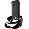 BMW M Edition Carbon Stripe &amp;amp; Strap case for iPhone 15 / 14 / 13 - black