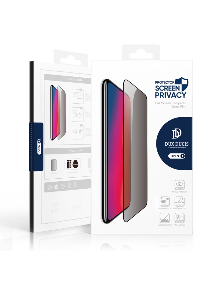 Dux Ducis Glass Privacy for Samsung S24 - with black frame