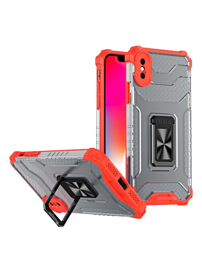 Crystal Ring Case Kickstand Tough Rugged Cover for iPhone XS Max red Crystal Ring Case Kickstand Tough Rugged Cover for iPhone XS Max red