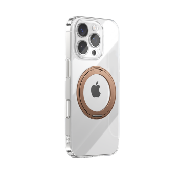 Joyroom JR-16JL6 iPhone 16 Pro Ultra-Thin MagSafe Compatible Case with 360° Ring Stand - Gold