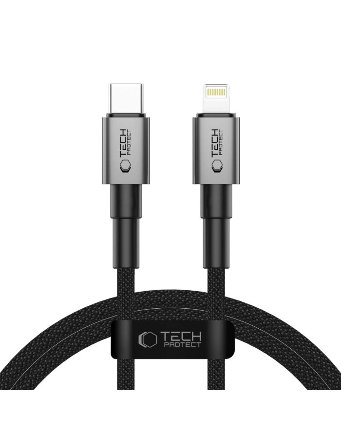 Tech-Protect UltraBoost DNA USB-C / Lightning PD27W/3A cable 100 cm - gray
