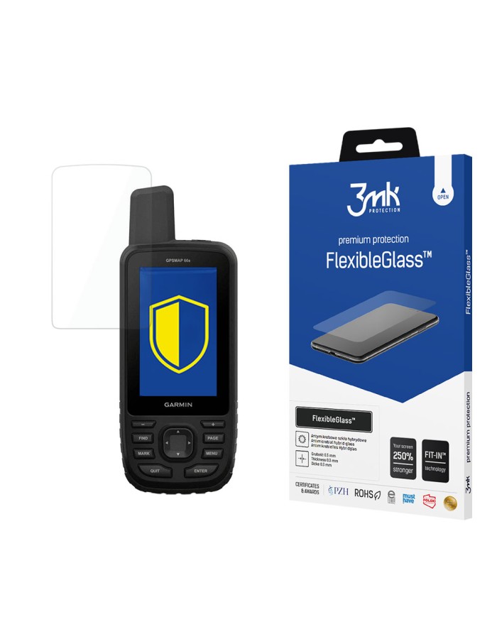 Tempered glass 3mk FlexibleGlass for Garmin GPSMap 66S Tempered glass 3mk FlexibleGlass for Garmin GPSMap 66S