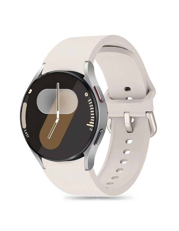 Tech-Protect Silicone Strap for Samsung Galaxy Watch 4 / 5 / 5 Pro / 6 / 7 / FE - Beige