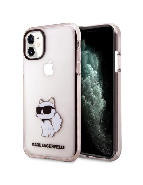 Karl Lagerfeld KLHCN61HNCHTCP iPhone 11 / Xr 6.1" pink/pink hardcase Ikonik Choupette