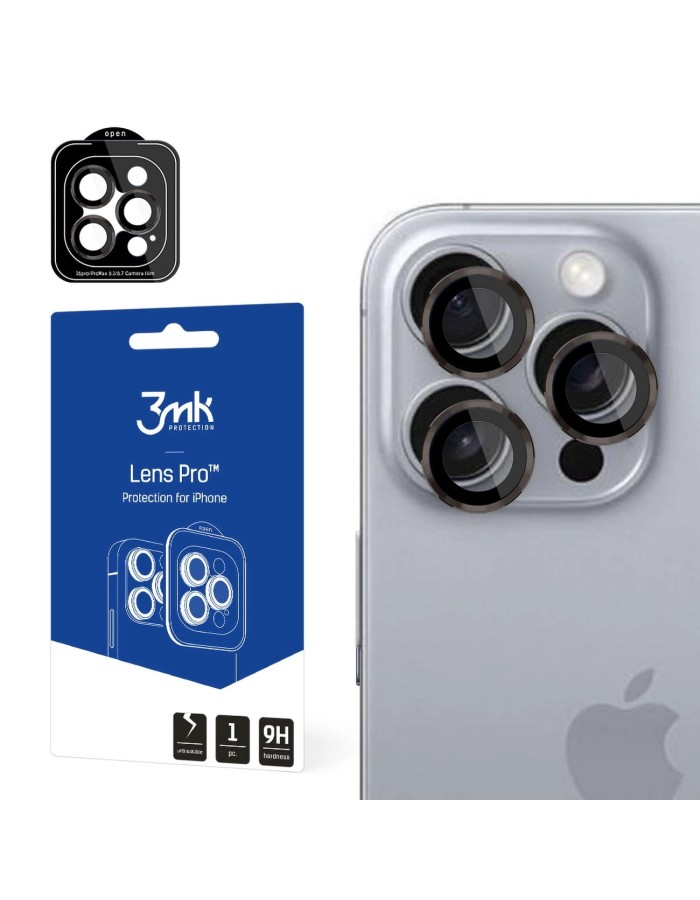 3mk Lens Protection Pro Camera Cover with Titanium Frame for iPhone 16 Pro / 16 Pro Max