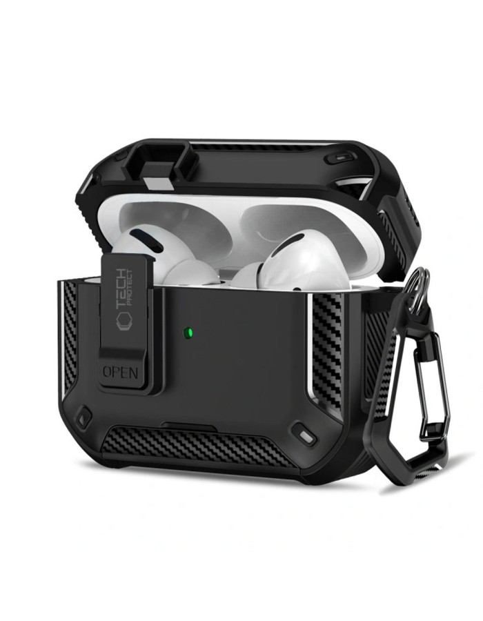 Tech-Protect Carbonox MagSafe case for AirPods Pro - black Tech-Protect Carbonox MagSafe case for AirPods Pro - black