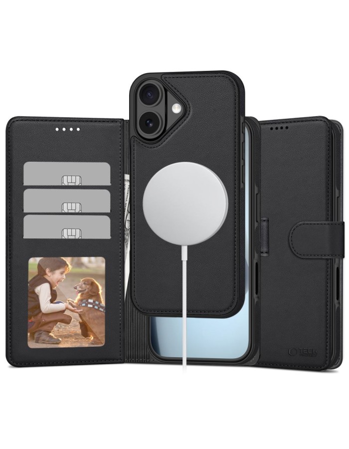 Tech-Protect Wallet MagSafe Case for iPhone 17 - Matte Black