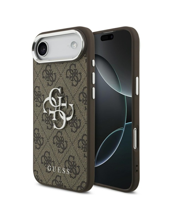 Guess 4G Big 4G Classic Logo case for iPhone 17 Air - brown and silver Guess 4G Big 4G Classic Logo case for iPhone 17 Air - brown and silver