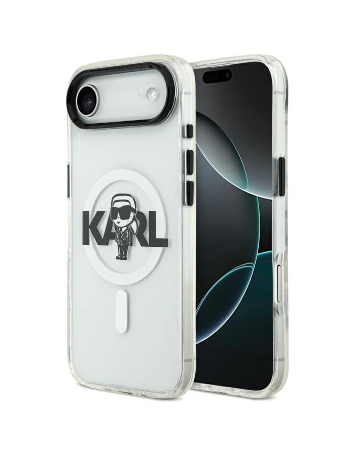 Karl Lagerfeld IML Karl Sketch Logo MagSafe Case for iPhone 17 Air - Transparent