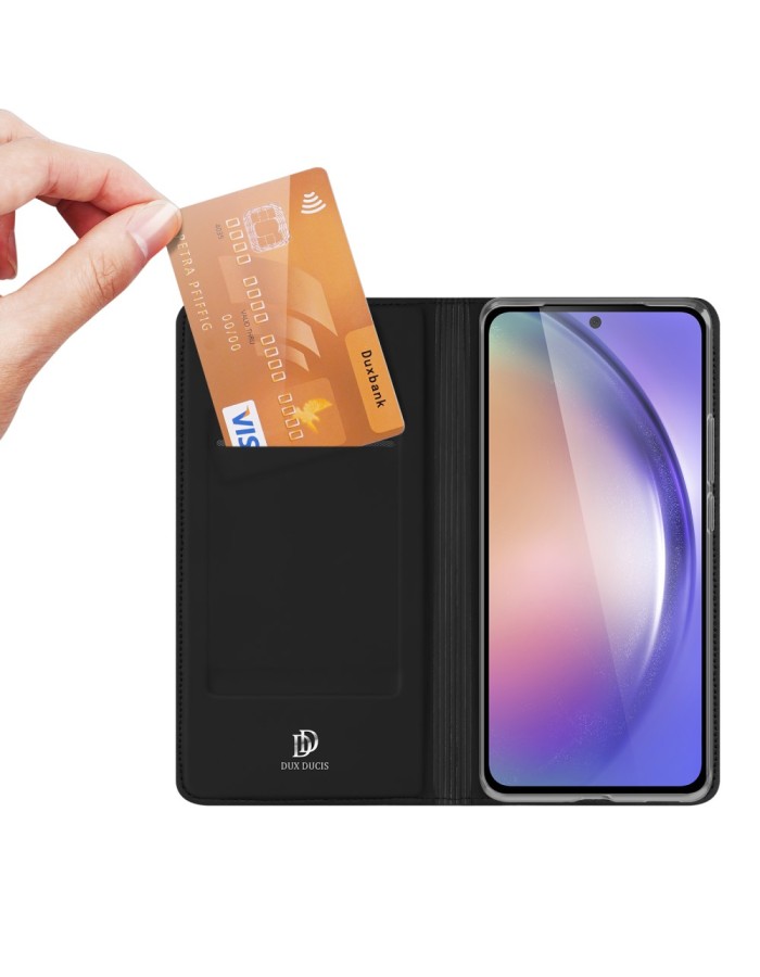 Dux Ducis Skin Pro case with flap and card slot for Samsung Galaxy A55 5G - black
