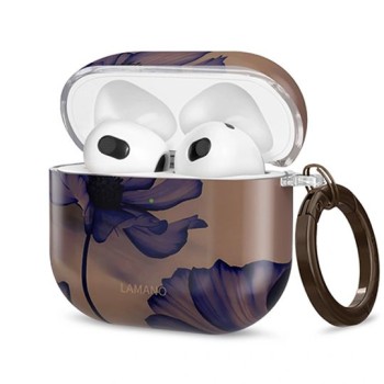 Tech-Protect Lamano case for AirPods 4 - brown and purple Tech-Protect Lamano case for AirPods 4 - brown and purple