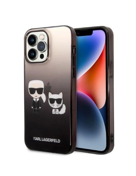 Karl Lagerfeld KLHCP14LTGKCK iPhone 14 Pro 6.1 "hardcase black / black Gradient Ikonik Karl &amp;amp; Choupette