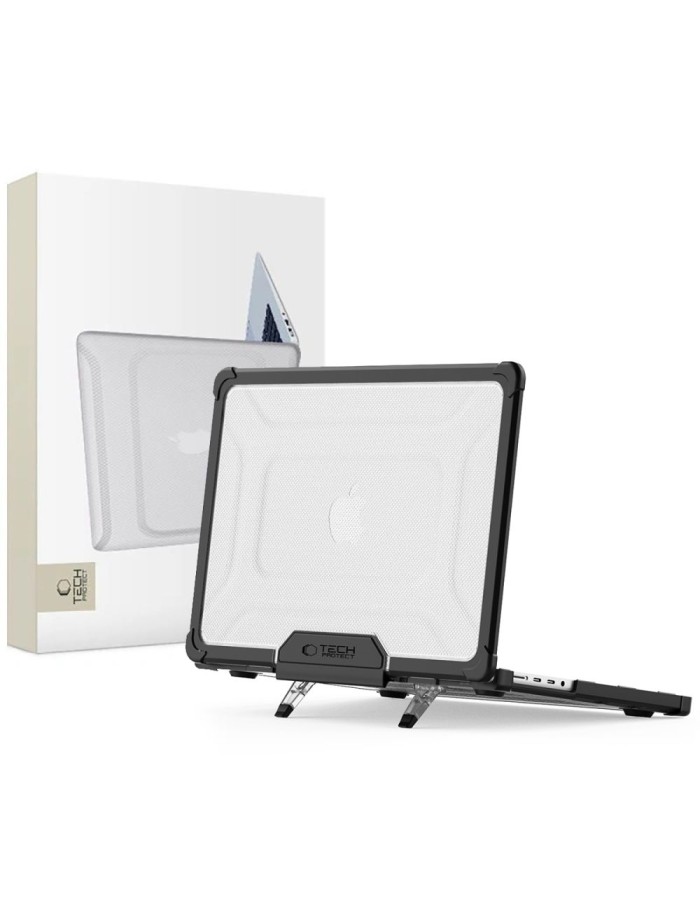 Tech-Protect SmartShell Pro case for Macbook Pro 14 M1 / M2 / M3 / M4 / M5 2021-2025 - black and transparent