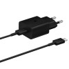 Samsung EP-T1510XBEGEU 15W PD USB-C AFC Wall Charger with USB-C Cable - Black Samsung EP-T1510XBEGEU 15W PD USB-C AFC Wall Charger with USB-C Cable - Black