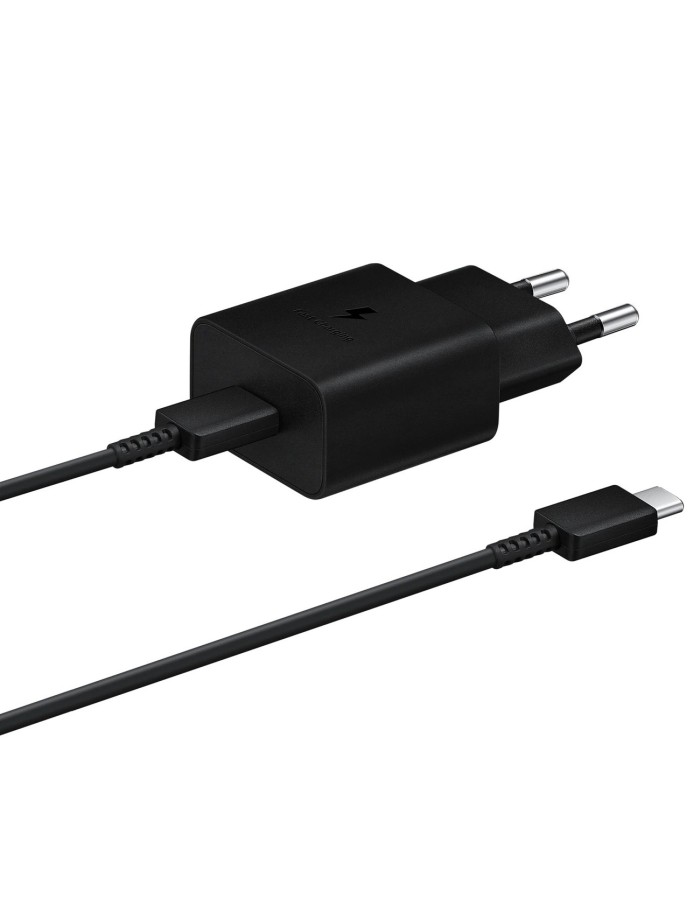 Samsung EP-T1510XBEGEU 15W PD USB-C AFC Wall Charger with USB-C Cable - Black Samsung EP-T1510XBEGEU 15W PD USB-C AFC Wall Charger with USB-C Cable - Black
