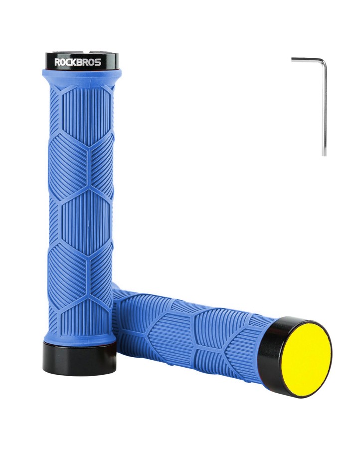 Rockbros 40720007003 bicycle grips with reflector - blue